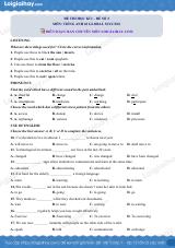 Đề thi học kì 1 Tiếng Anh 10 Global Success - Đề số 2